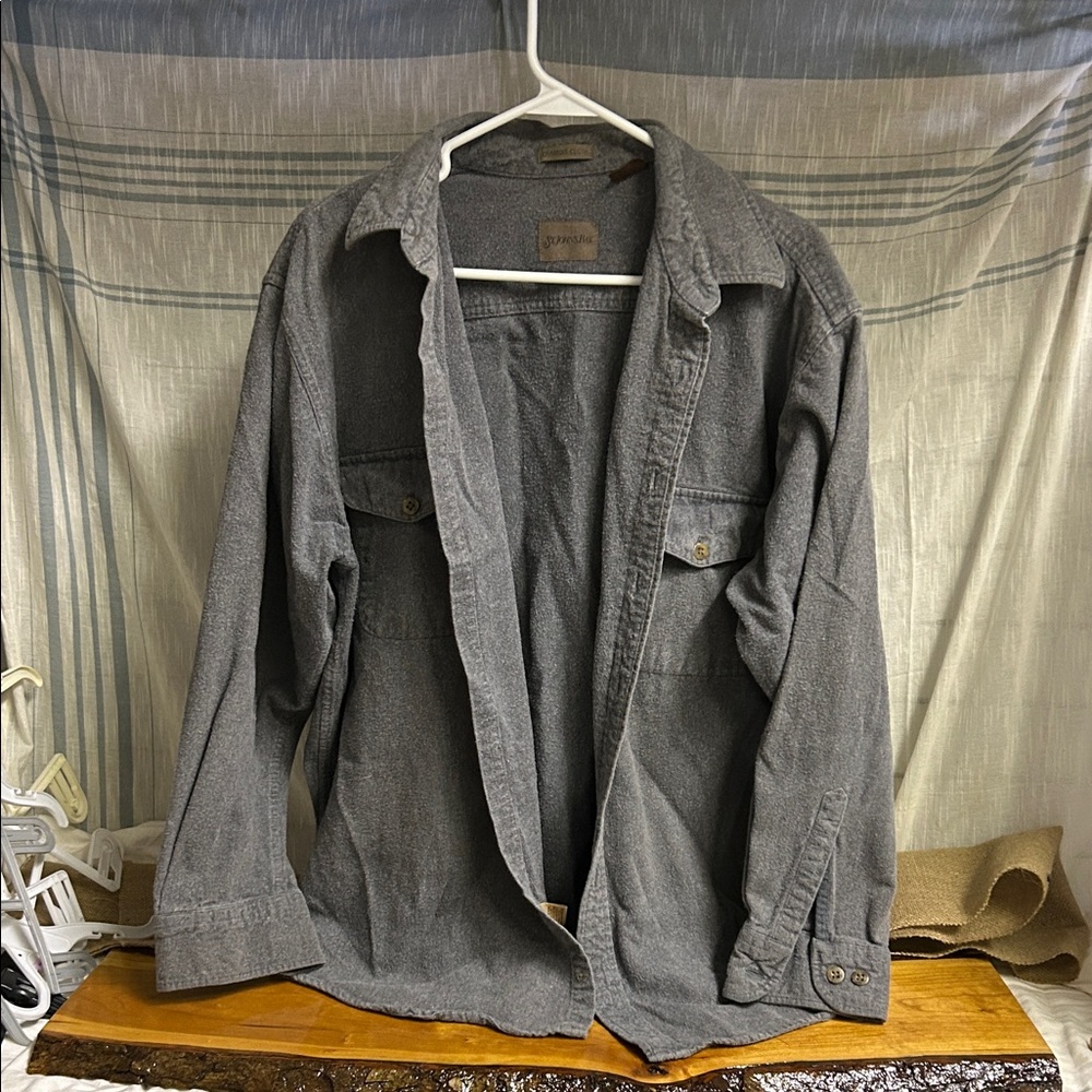 St. John's Bay Men's Charcoal Button-Down Shirt